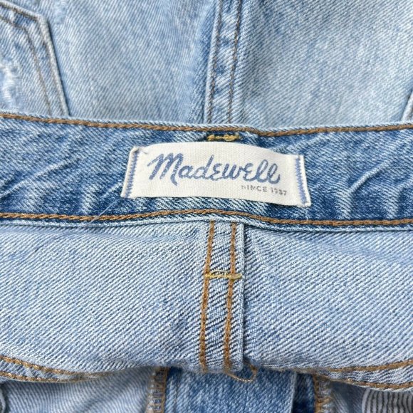 Madewell Distressed Cut Off Light Blue Denim Shorts Womens Size 26 Pockets - Picture 8 of 9
